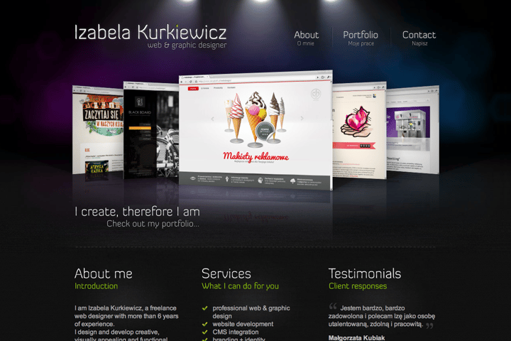 Izabela Kurkiewicz website preview